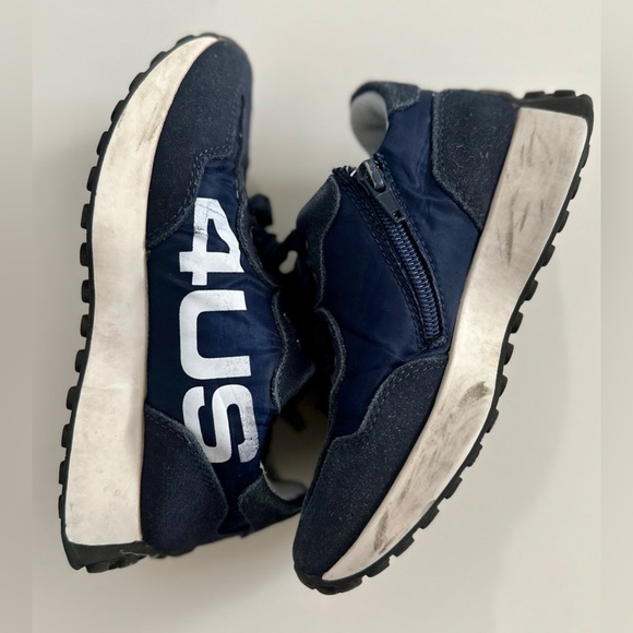 Italian leather sneakers 4US navy - Picture 6 of 9